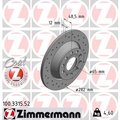 Zimmermann Brake Disc - Sport/Coated, 100.3315.52 100.3315.52